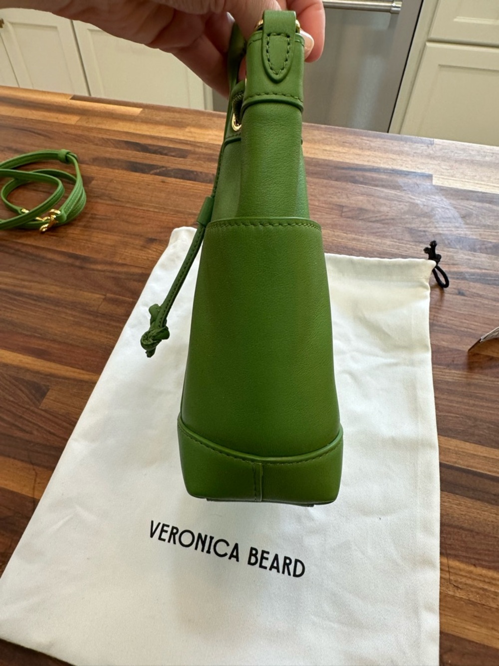 NWT - Veronica Beard - Mini Goody Bag - in Lemon Grass Green - Picture 8 of 15